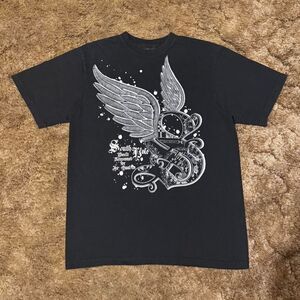 Vintage Y2K Southpole Flying S T-shirt Tee Black XLarge